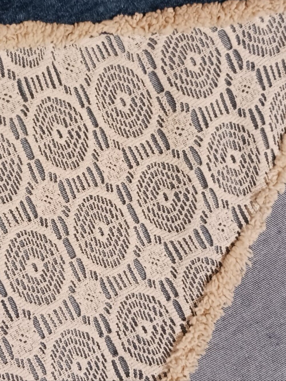Earthbound Trading Co Wide Leg Patchwork Boho Hippie Jeans Lace Fringe Festival - Picture 4 of 10